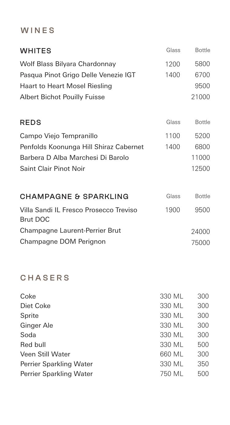Bar menu page 16