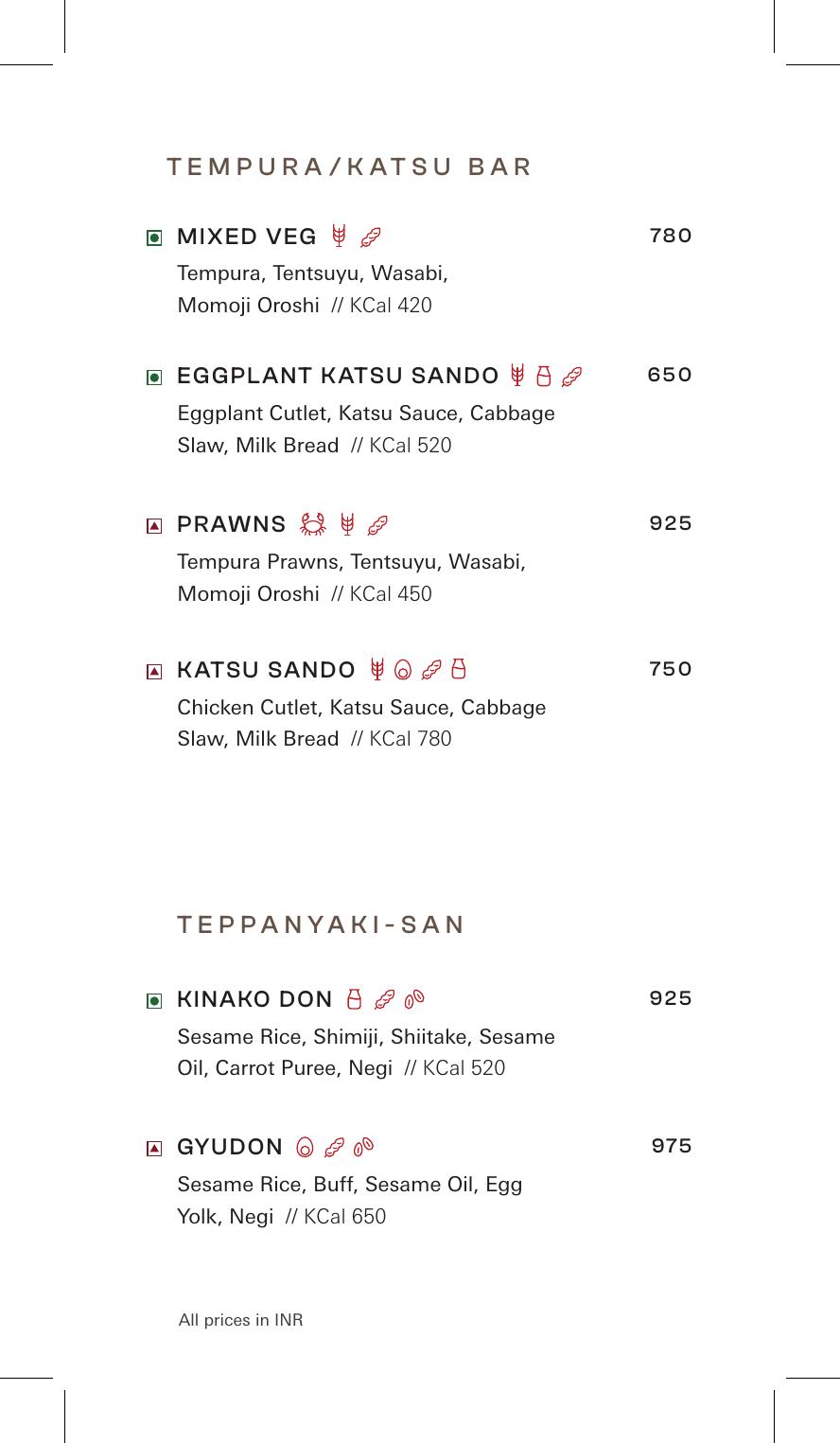 Food menu page 7