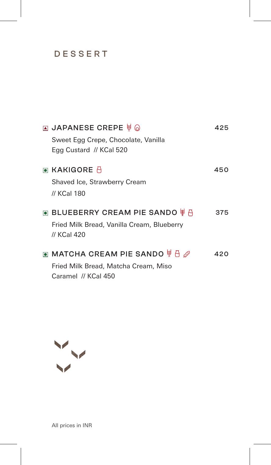 Food menu page 10