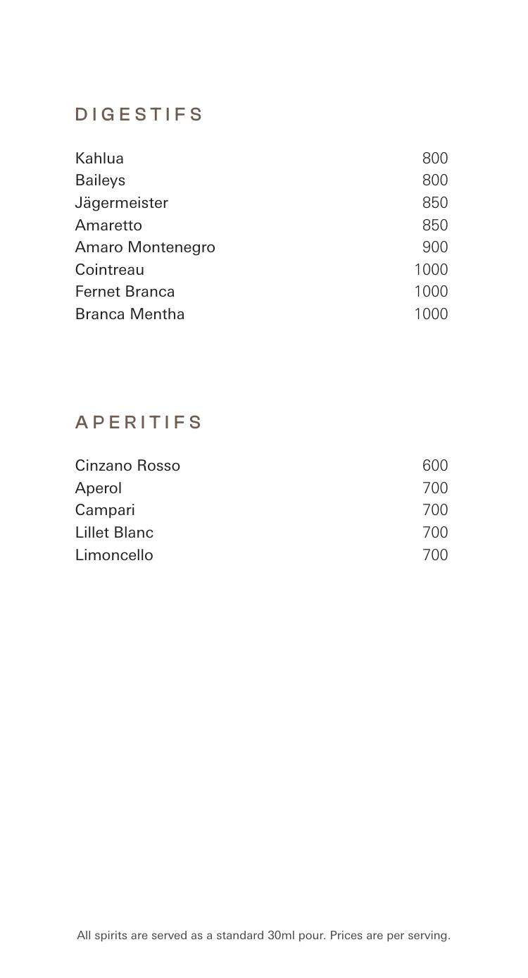 Bar menu page 15